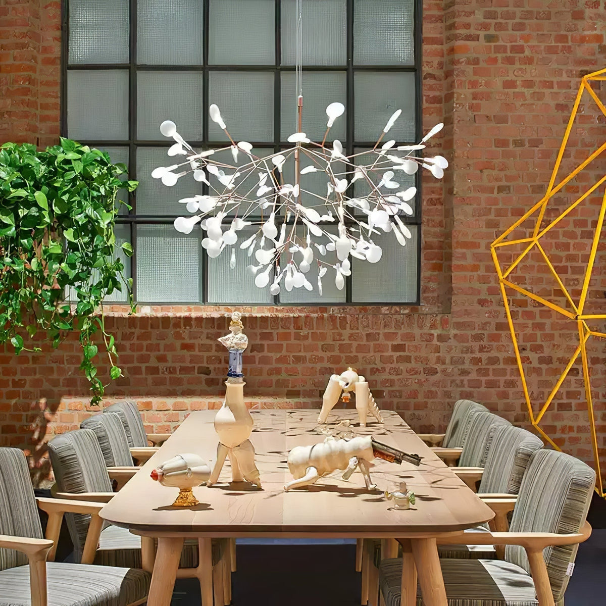 Auroreon Chandelier Rose Gold Firefly LED Branch