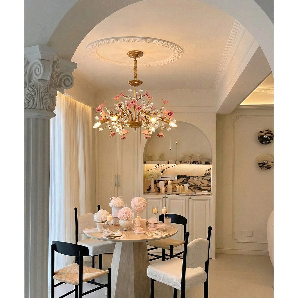 Budox Crystal Floral Chandelier