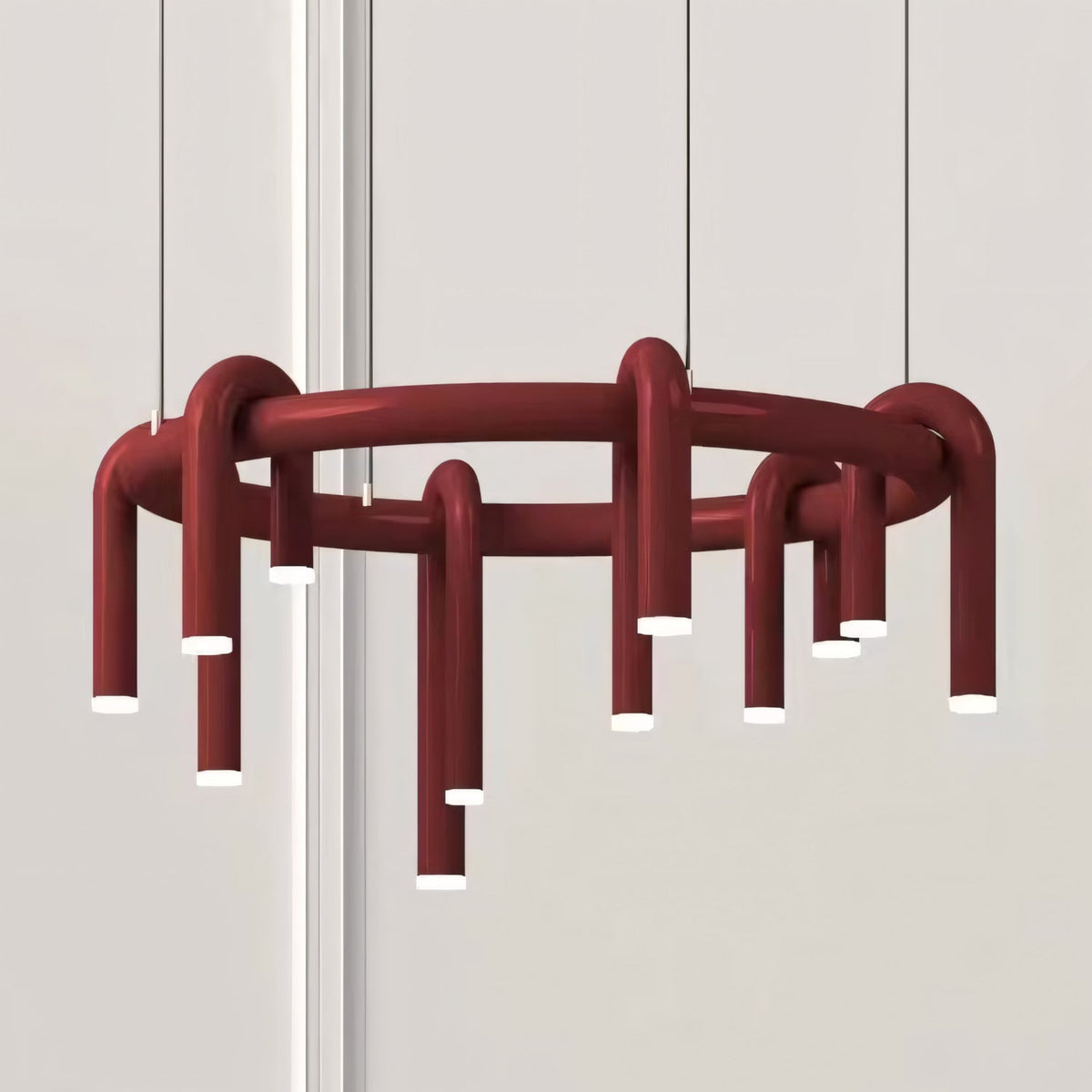 Meadowgate Red U-Shaped Chandelier