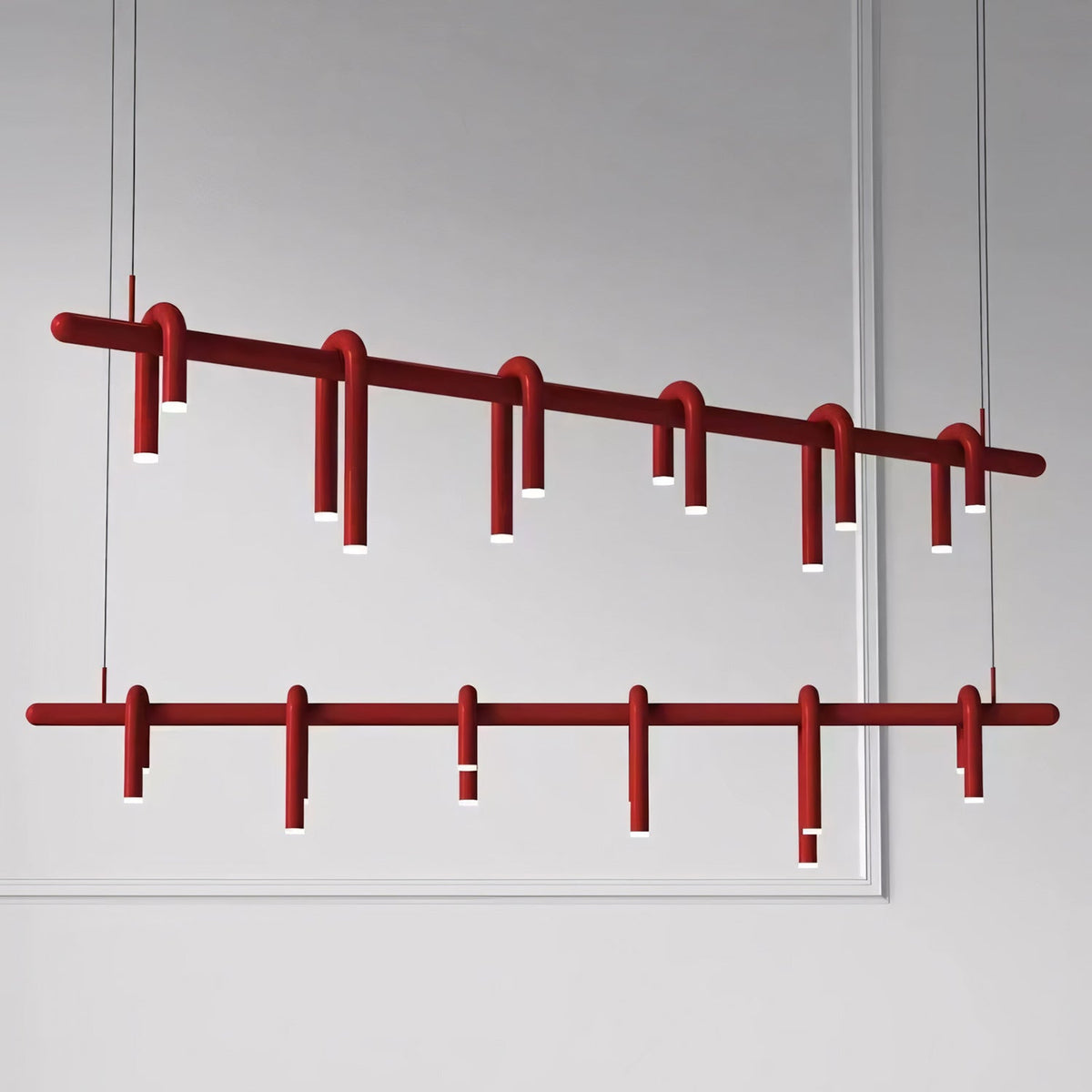 Meadowgate Red U-Shaped Chandelier