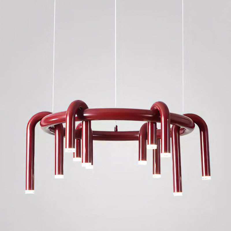 Meadowgate Red U-Shaped Chandelier