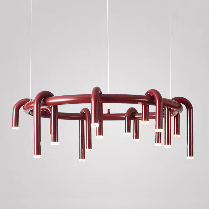 Meadowgate Red U-Shaped Chandelier