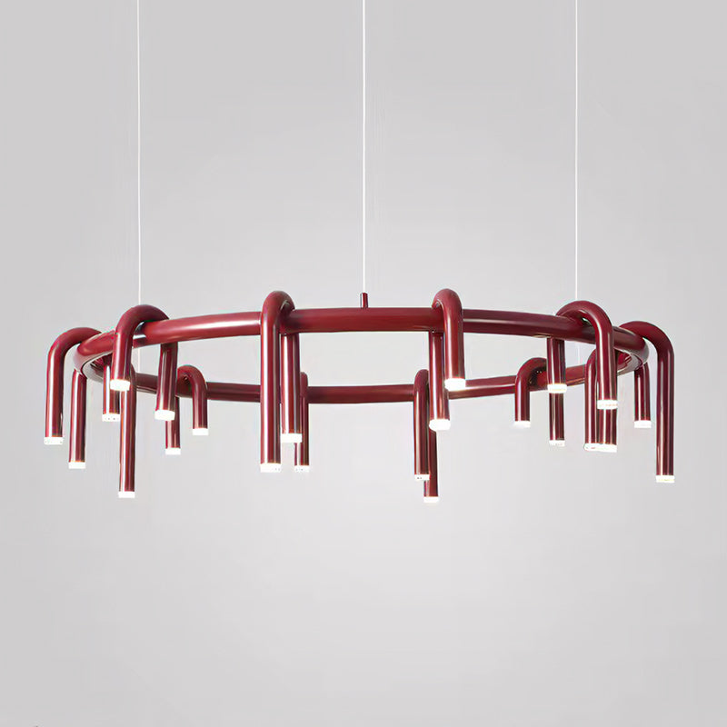 Meadowgate Red U-Shaped Chandelier