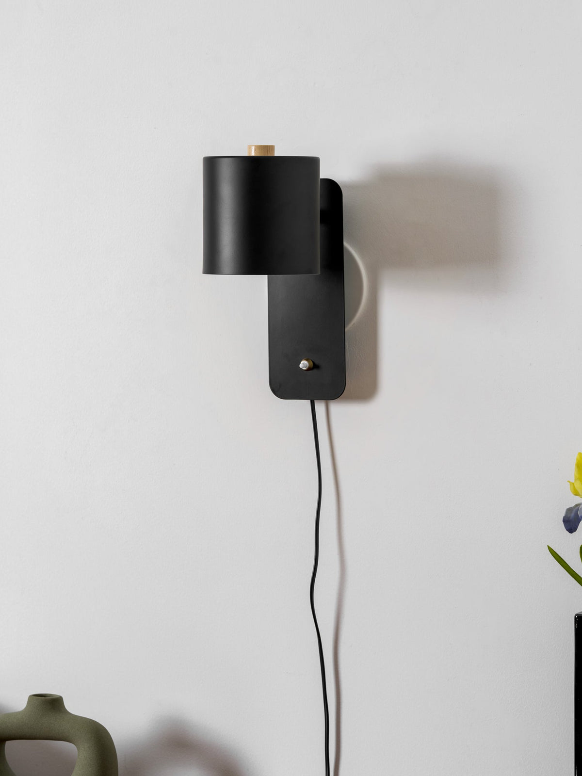 Buxia Rotatable Cylinder Plug In Indoor Wall Light