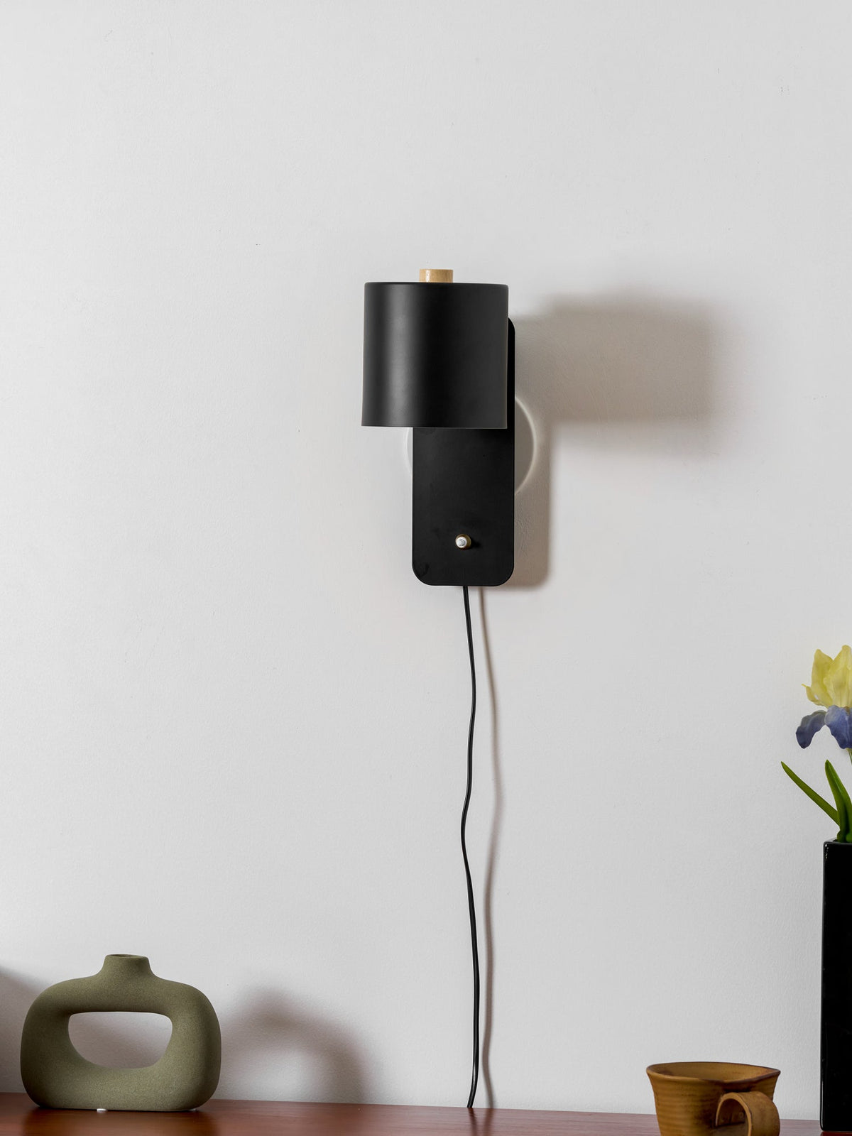 Buxia Rotatable Cylinder Plug In Indoor Wall Light