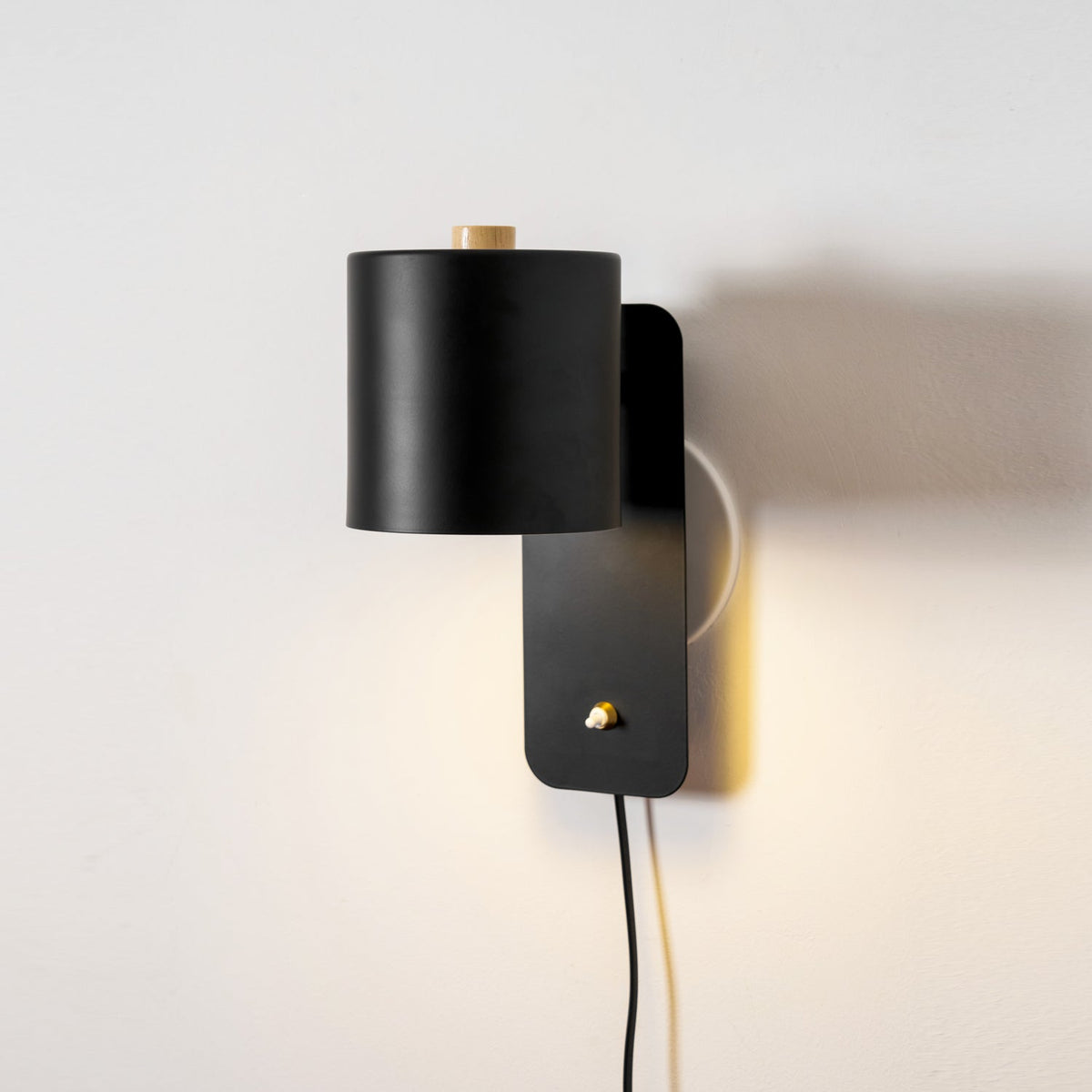 Buxia Rotatable Cylinder Plug In Indoor Wall Light