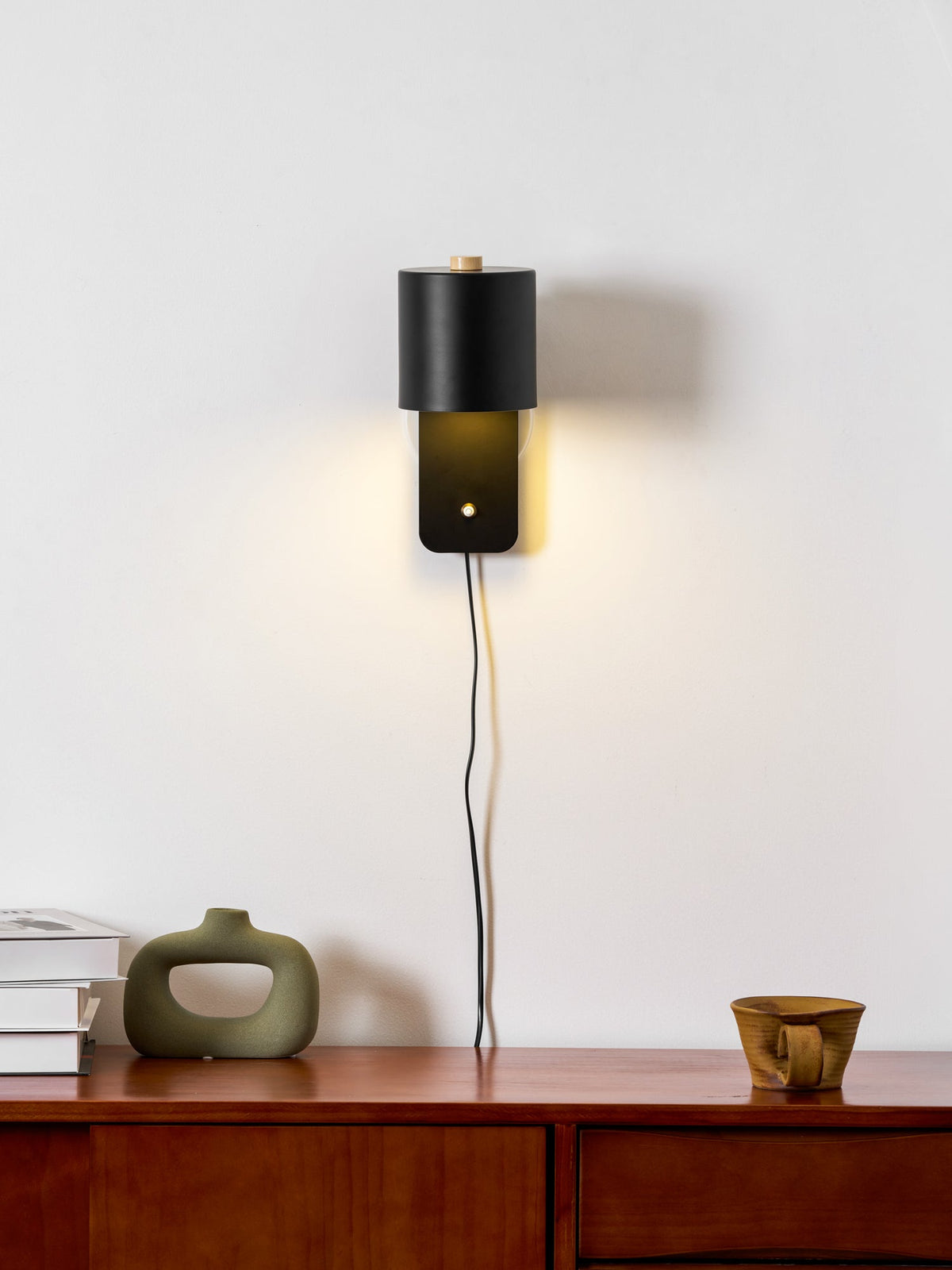 Buxia Rotatable Cylinder Plug In Indoor Wall Light