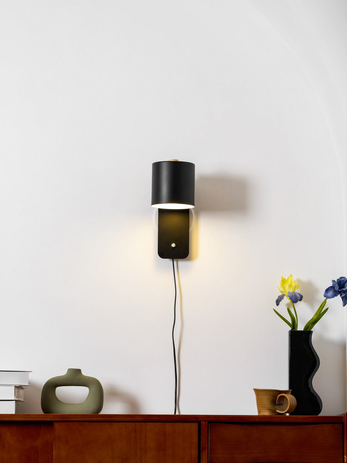 Buxia Rotatable Cylinder Plug In Indoor Wall Light
