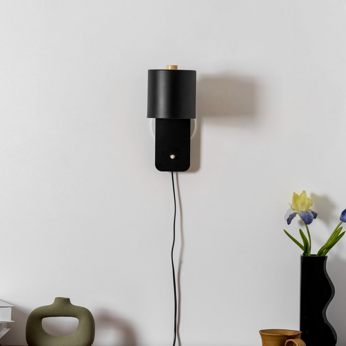 Buxia Rotatable Cylinder Plug In Indoor Wall Light