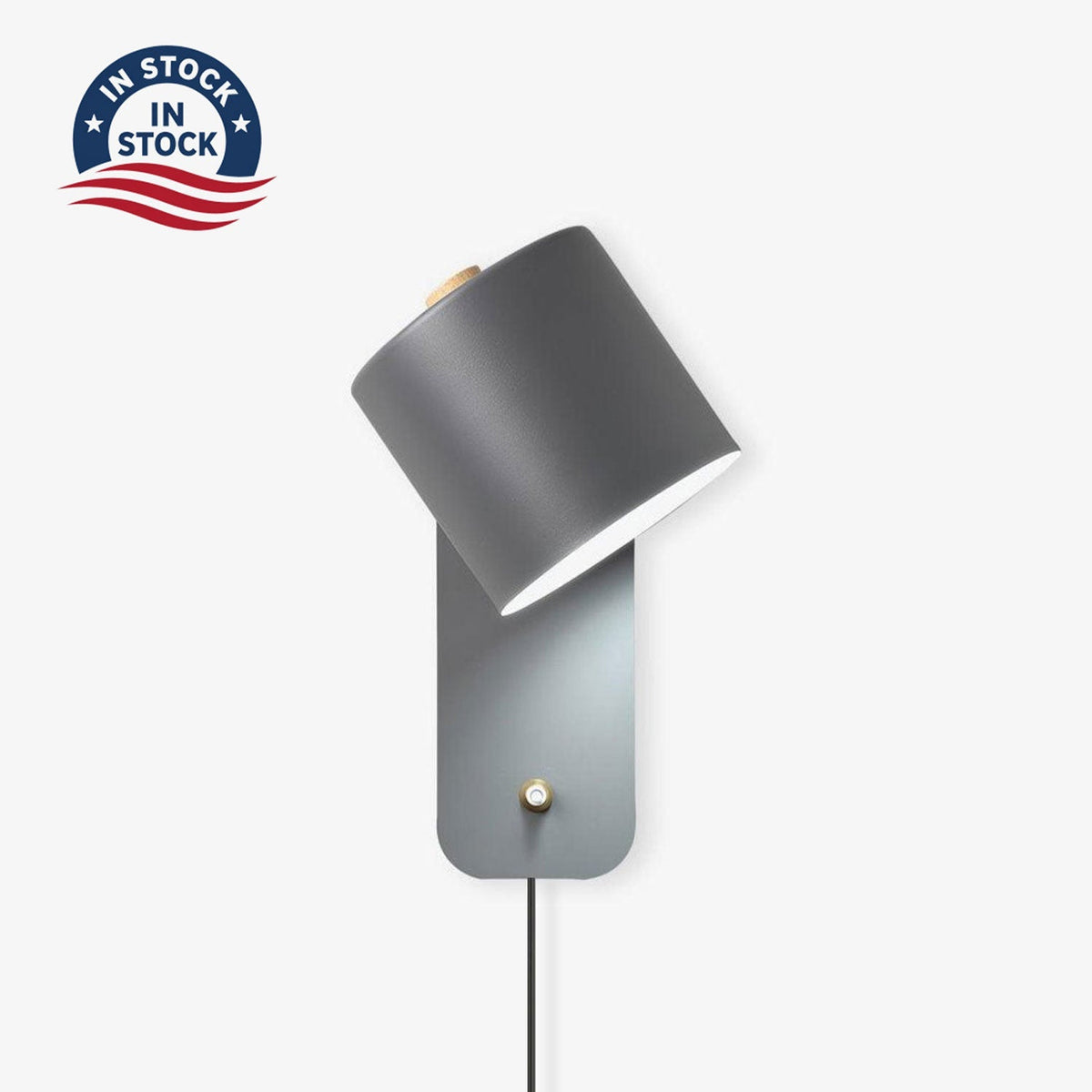 Buxia Rotatable Cylinder Plug In Indoor Wall Light