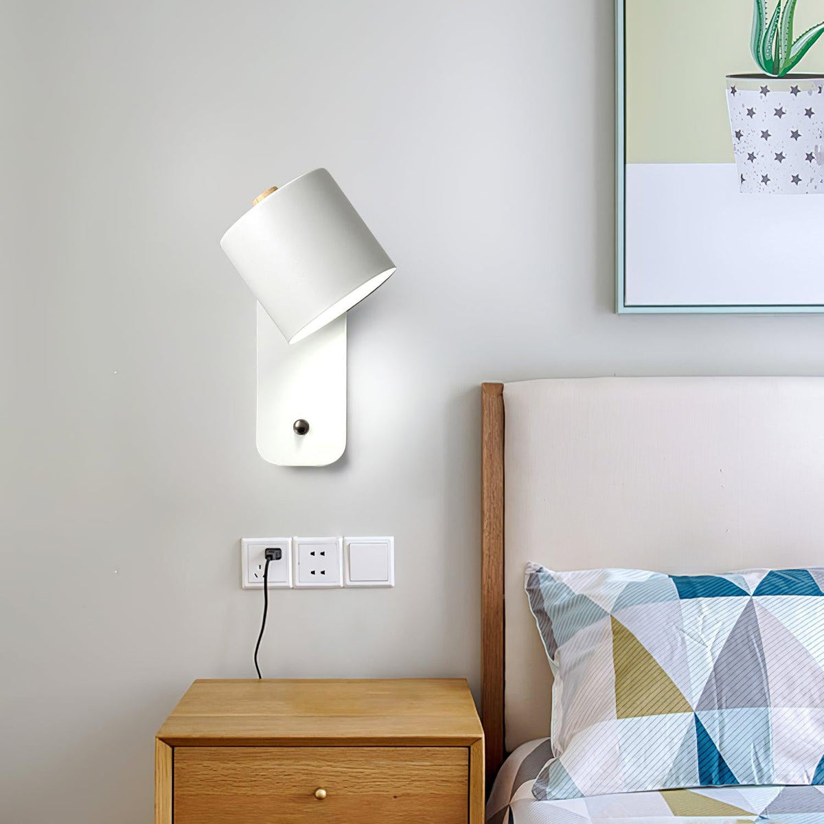 Yebel Rotatable Cylinder Rechargeable Indoor Wall Light