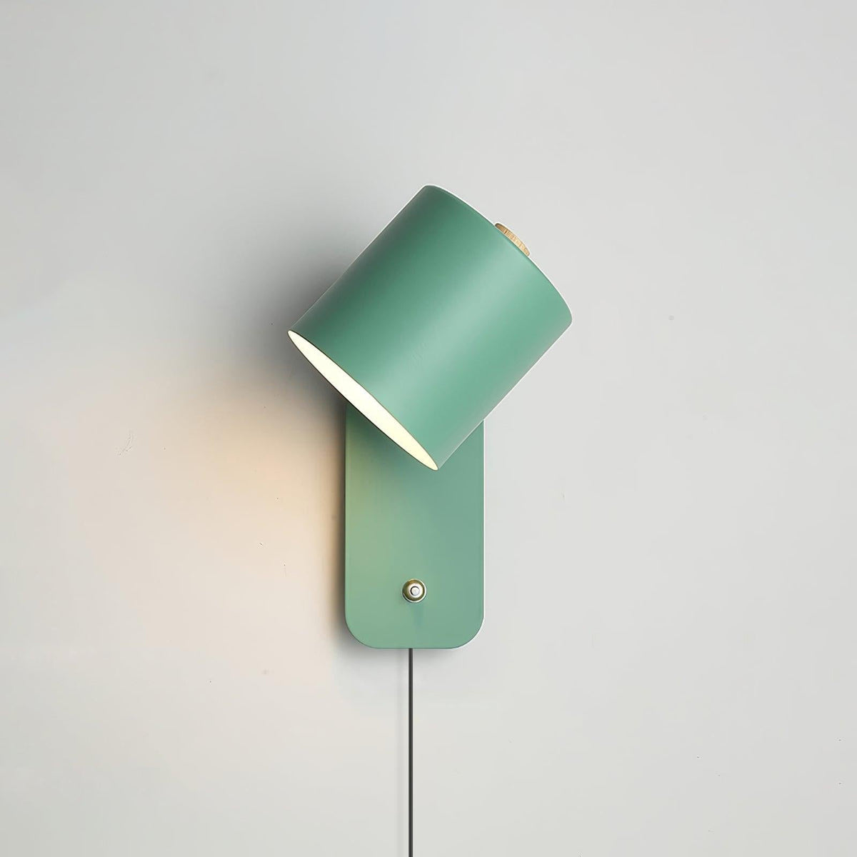 Buxia Rotatable Cylinder Plug In Indoor Wall Light