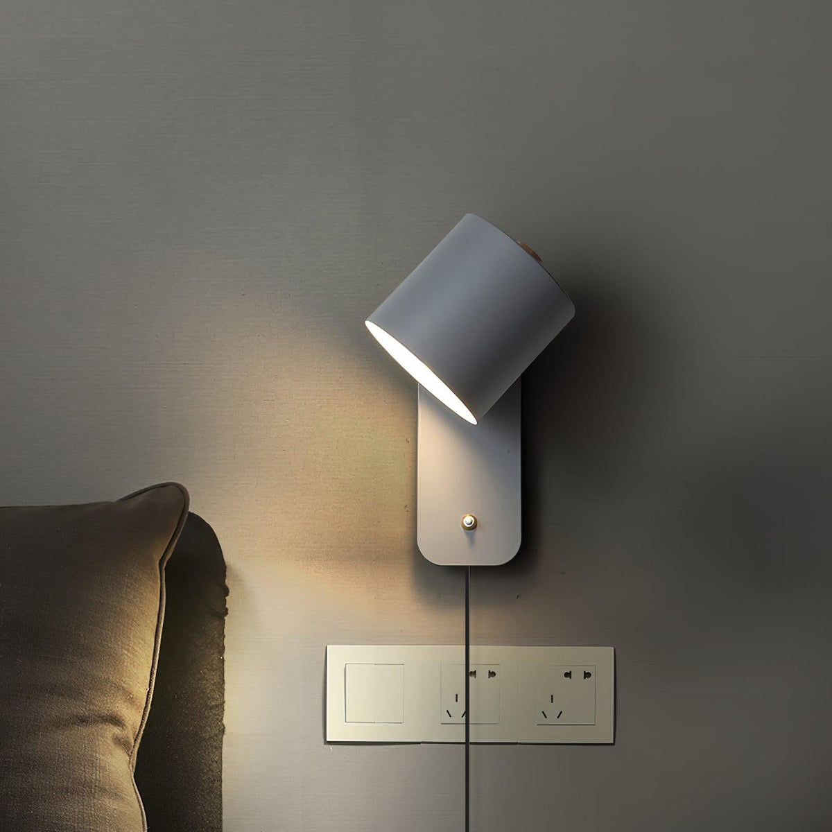 Buxia Rotatable Cylinder Plug In Indoor Wall Light