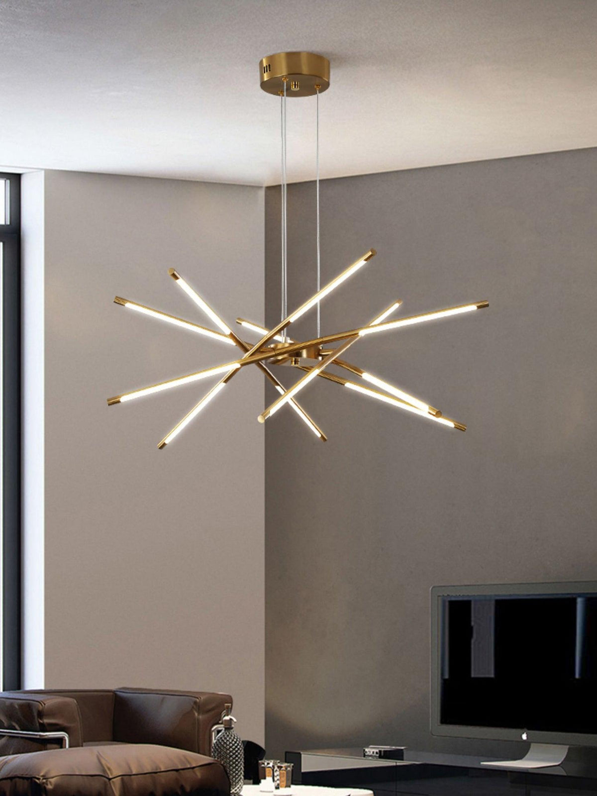 Lumueon Chandelier Rotatable LED Modern