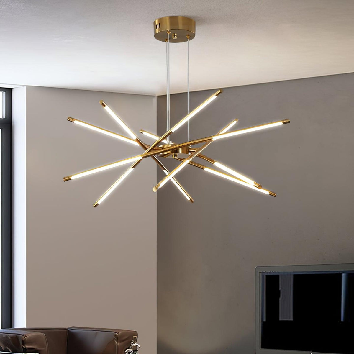 Lumueon Chandelier Rotatable LED Modern