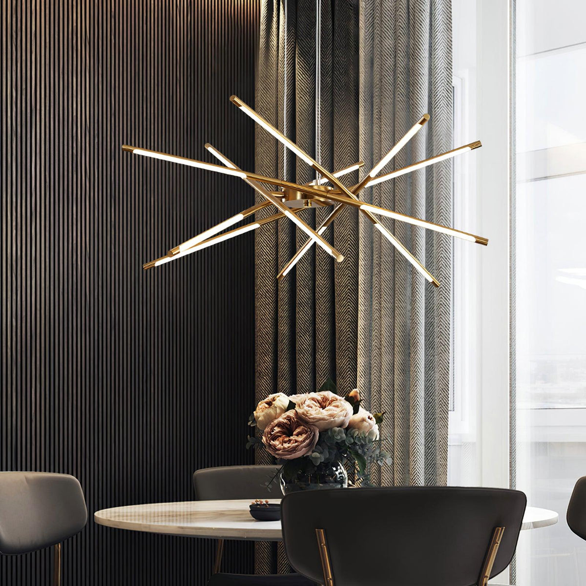 Lumueon Chandelier Rotatable LED Modern