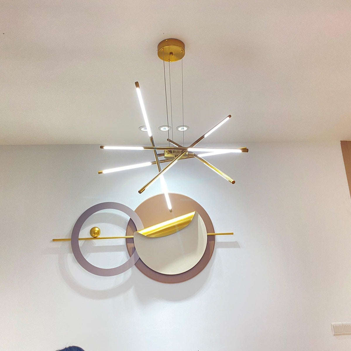 Lumueon Chandelier Rotatable LED Modern