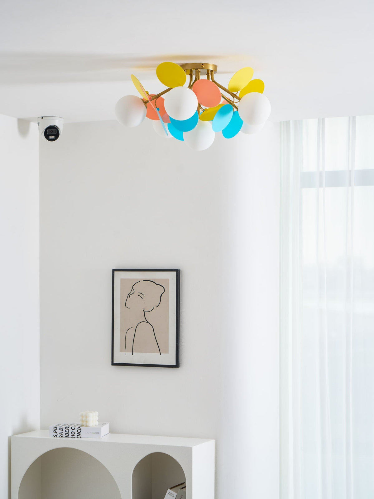 Zoina Round Macaron Flush Mount Ceiling Light