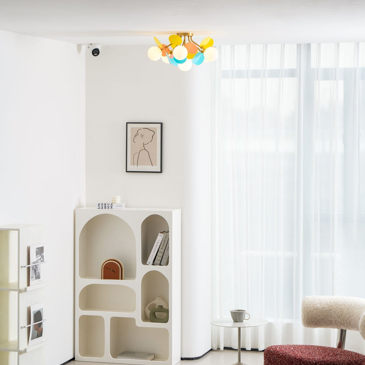 Zoina Round Macaron Flush Mount Ceiling Light
