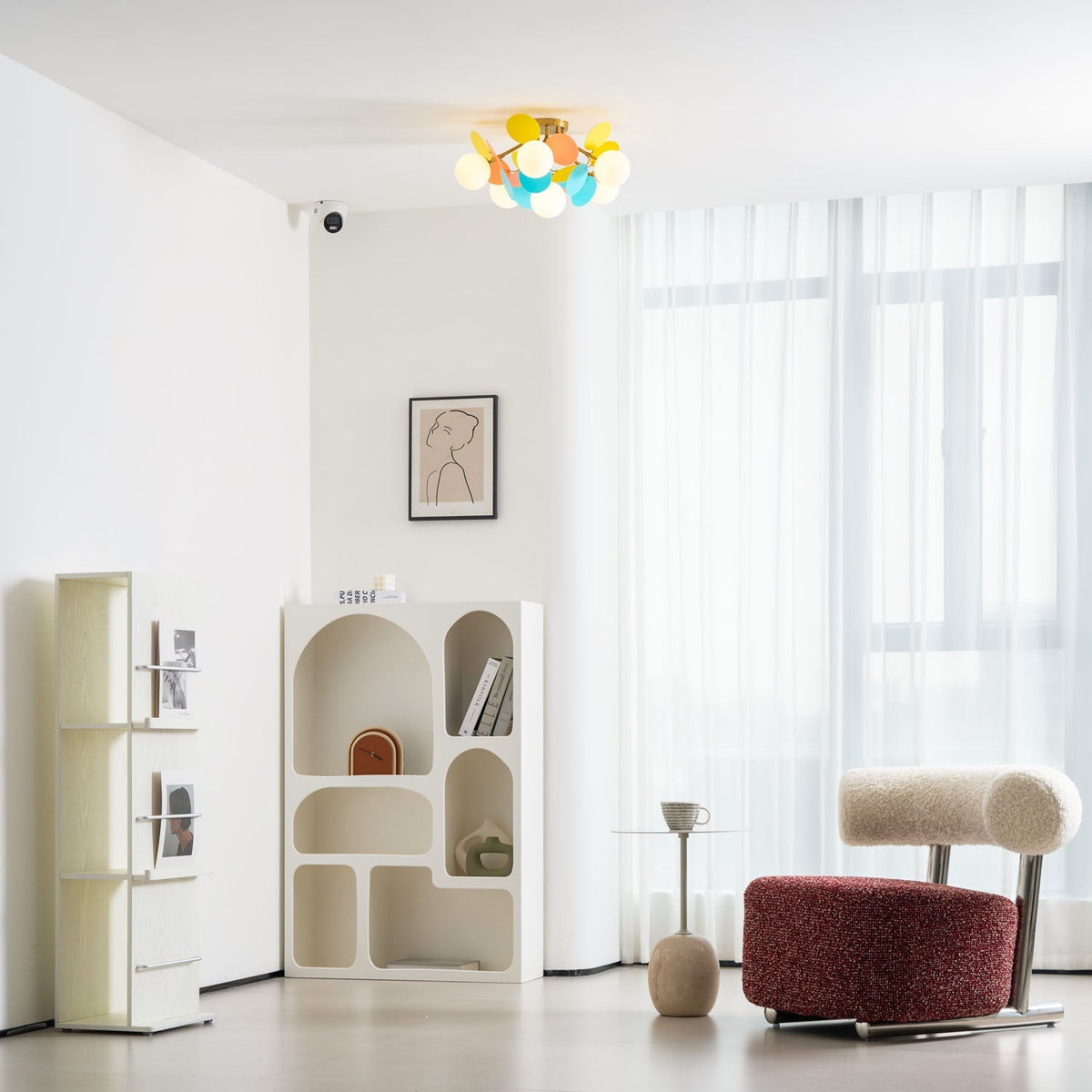 Zoina Round Macaron Flush Mount Ceiling Light
