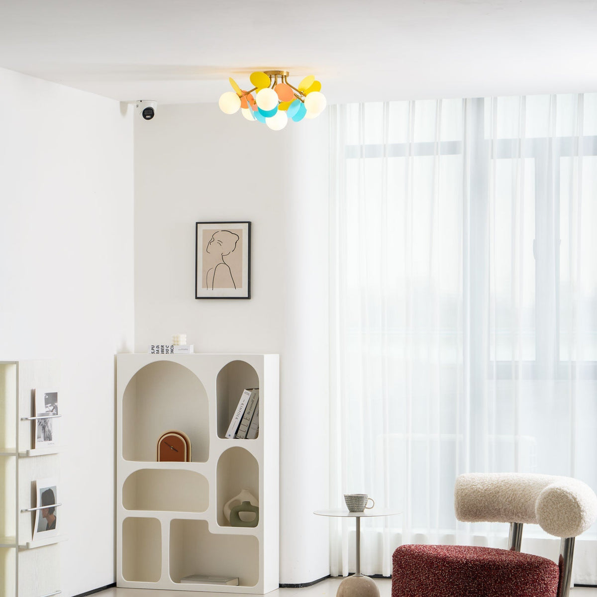 Zoina Round Macaron Flush Mount Ceiling Light