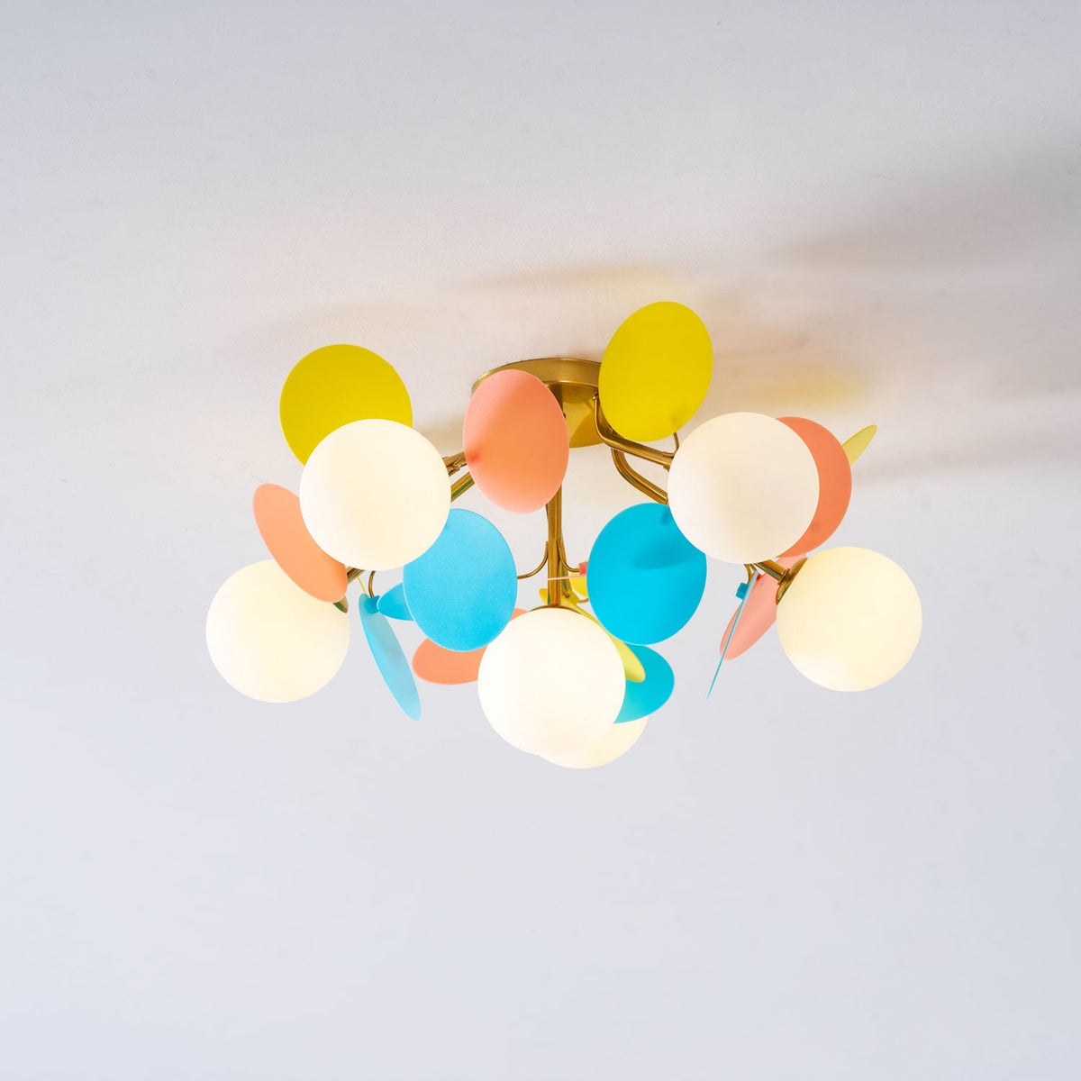 Zoina Round Macaron Flush Mount Ceiling Light