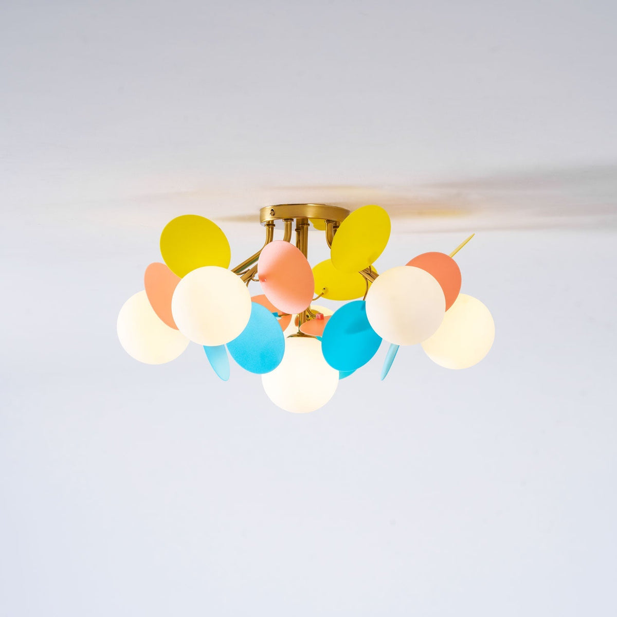 Zoina Round Macaron Flush Mount Ceiling Light