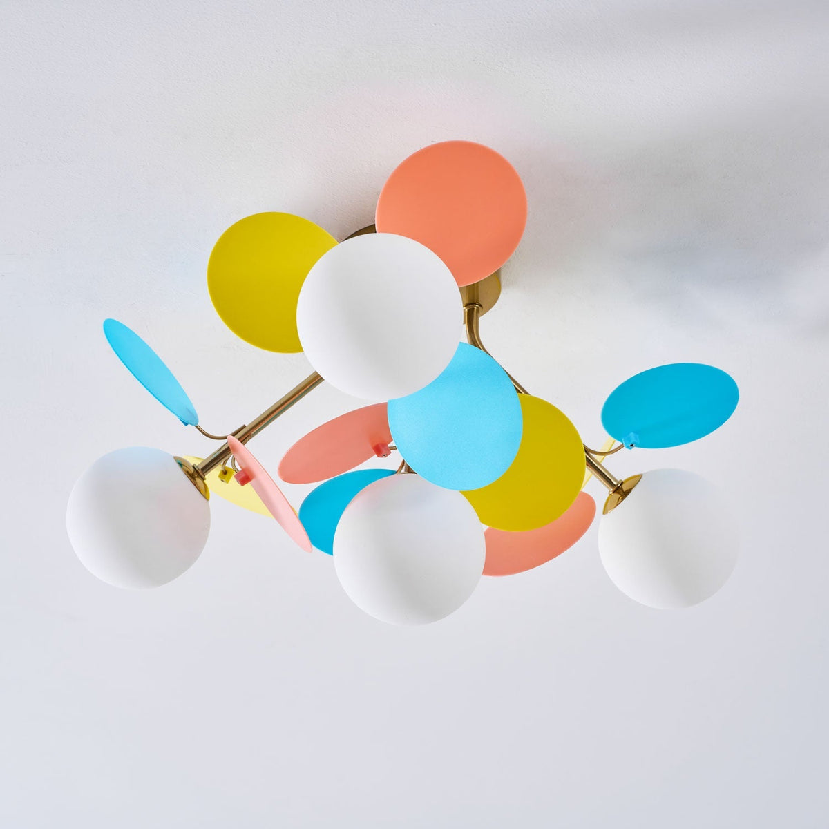 Zoina Round Macaron Flush Mount Ceiling Light