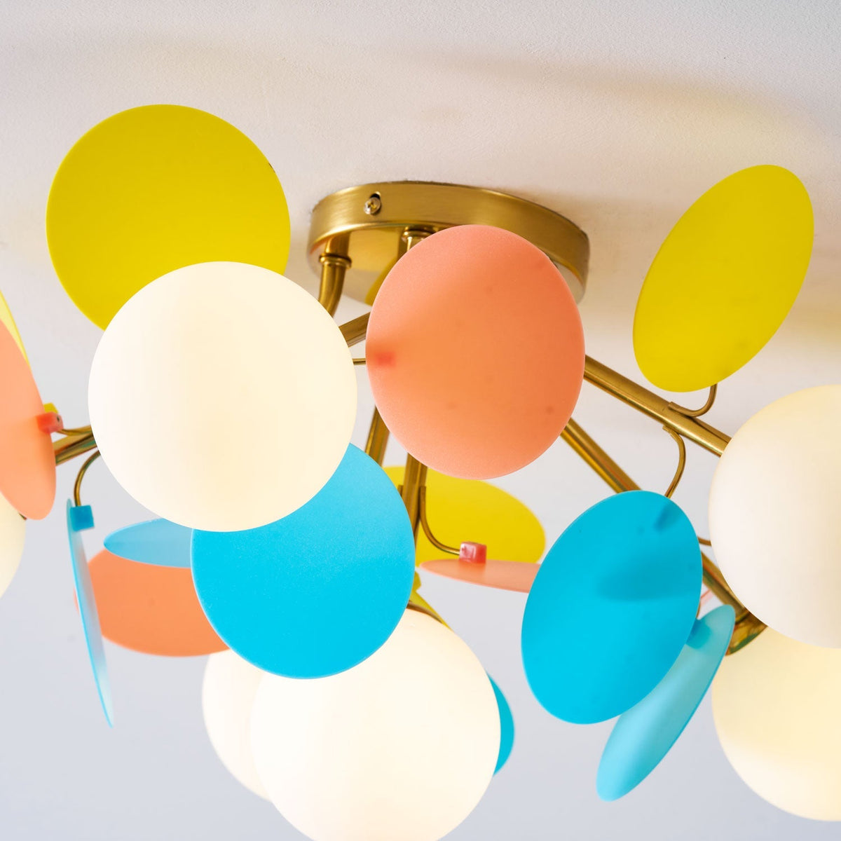 Zoina Round Macaron Flush Mount Ceiling Light