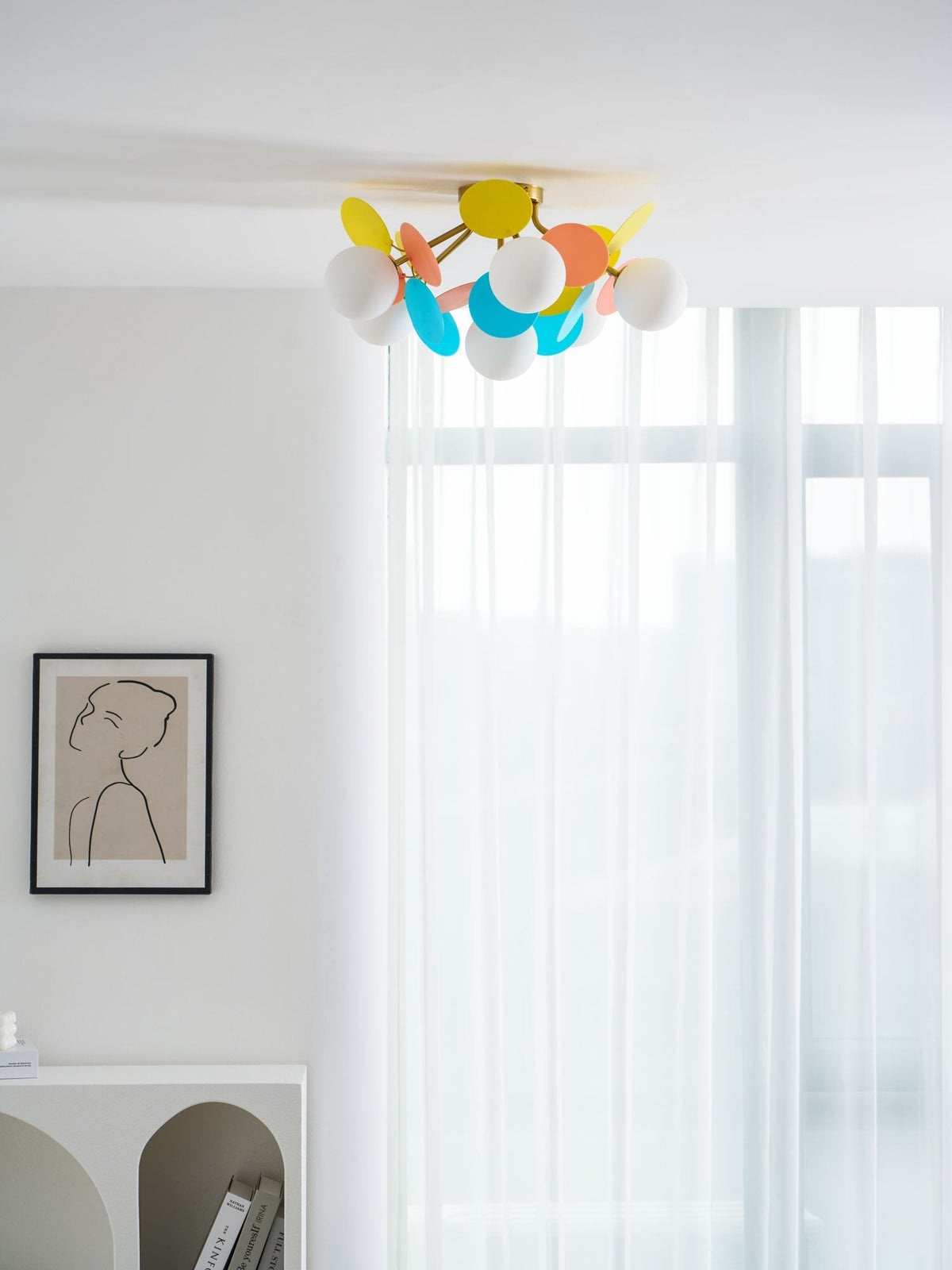 Zoina Round Macaron Flush Mount Ceiling Light