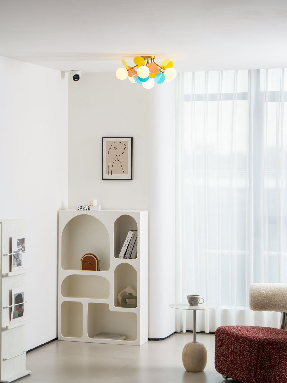 Zoina Round Macaron Flush Mount Ceiling Light
