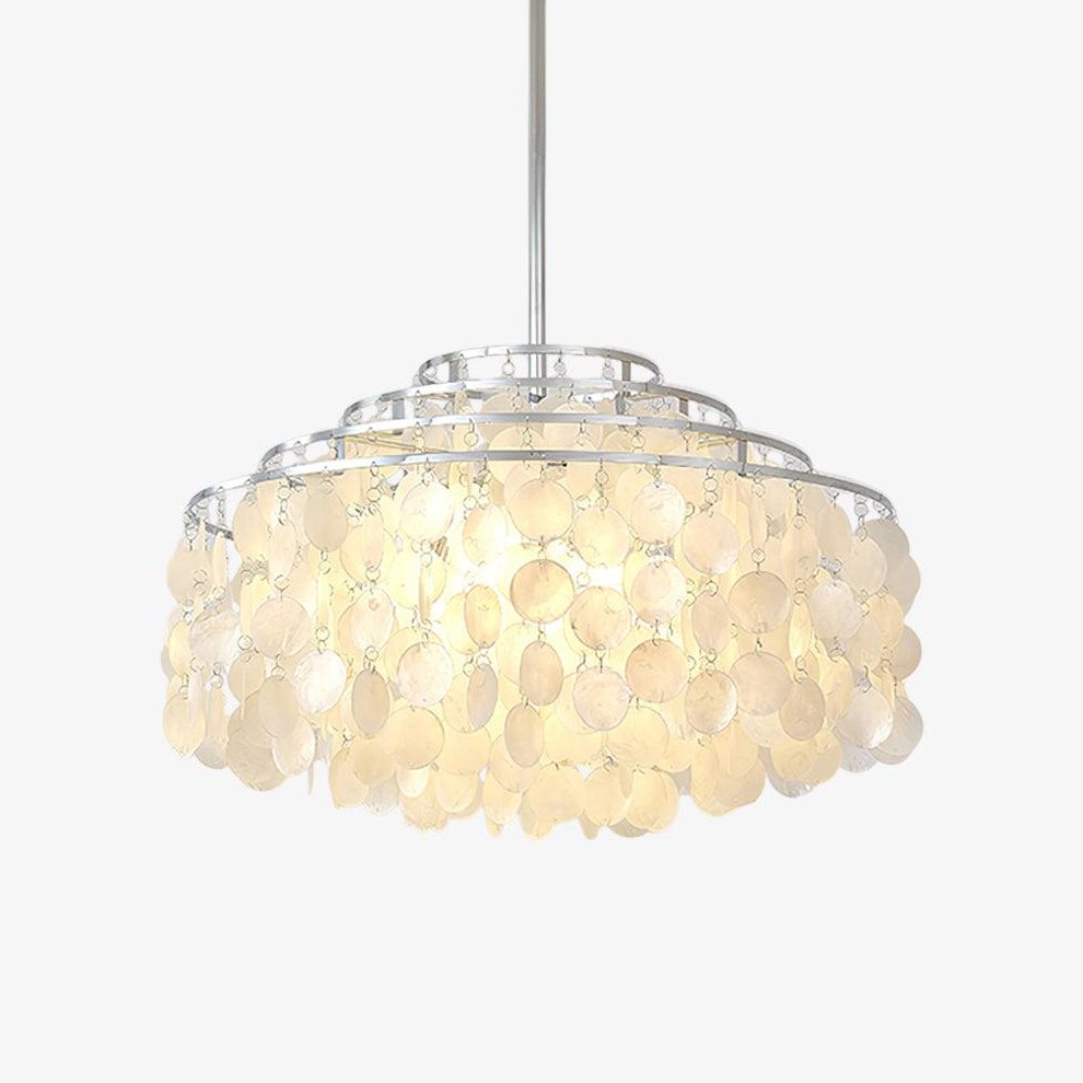 Vana Pendant Lamp Round Shell Chrome