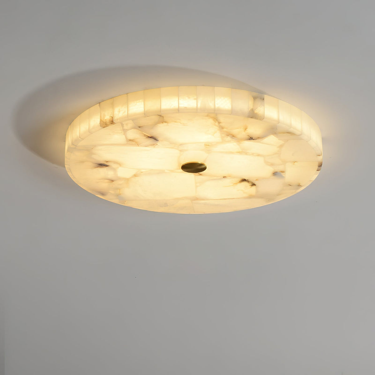 Nivael Round Alabaster Ceiling Lamp