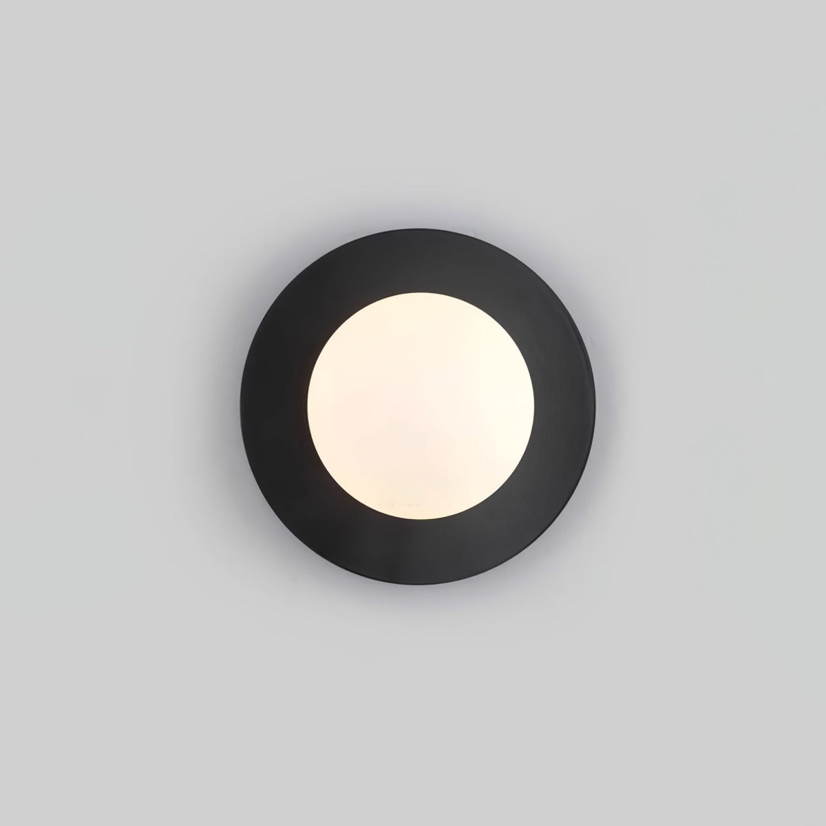 Elem Modern Minimalist Round Art Brass Glass Wall Lamp