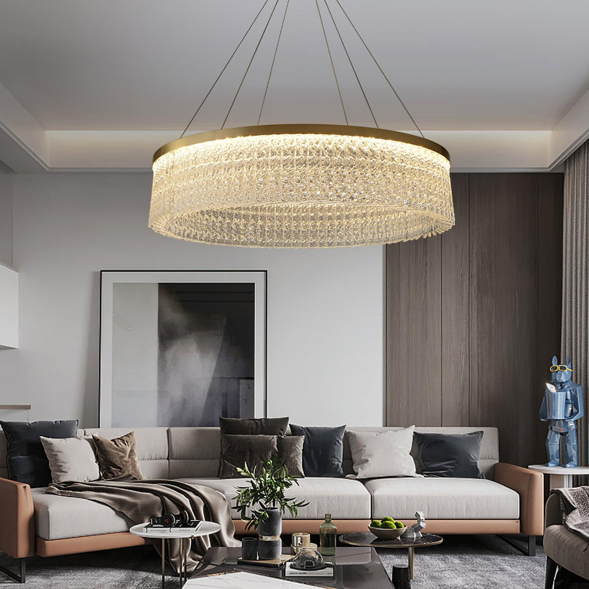 Seluira Chandelier Round Halo Crystal
