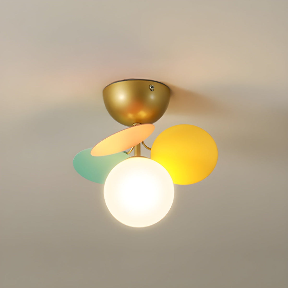 Zoina Round Macaron Flush Mount Ceiling Light