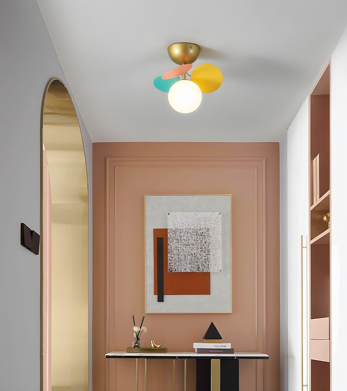 Zoina Round Macaron Flush Mount Ceiling Light