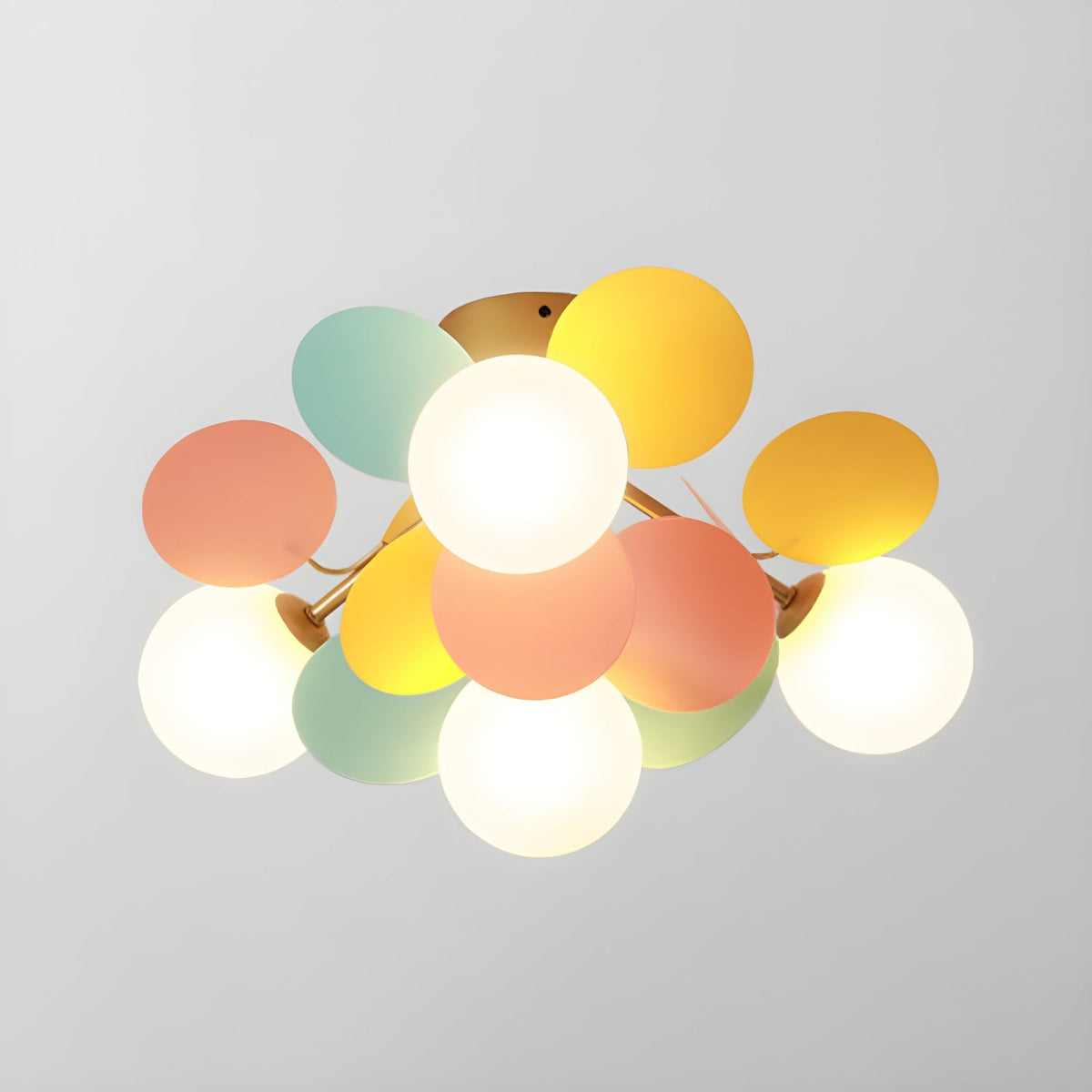 Zoina Round Macaron Flush Mount Ceiling Light