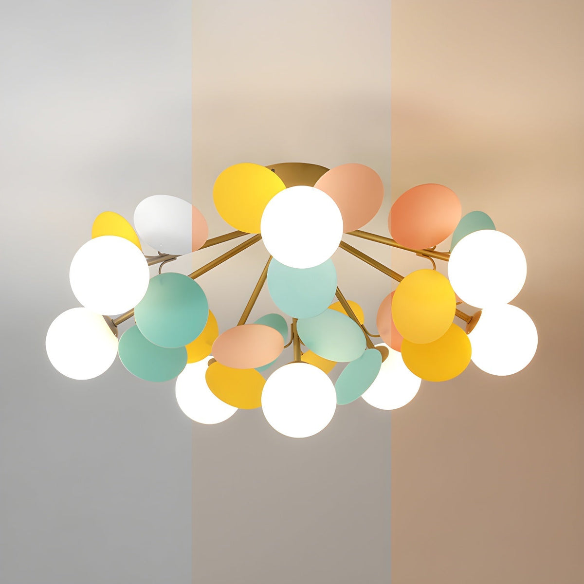 Zoina Round Macaron Flush Mount Ceiling Light