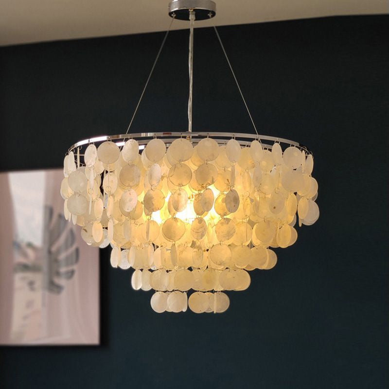 Rivena Pendant Lamp Round Shell Ring