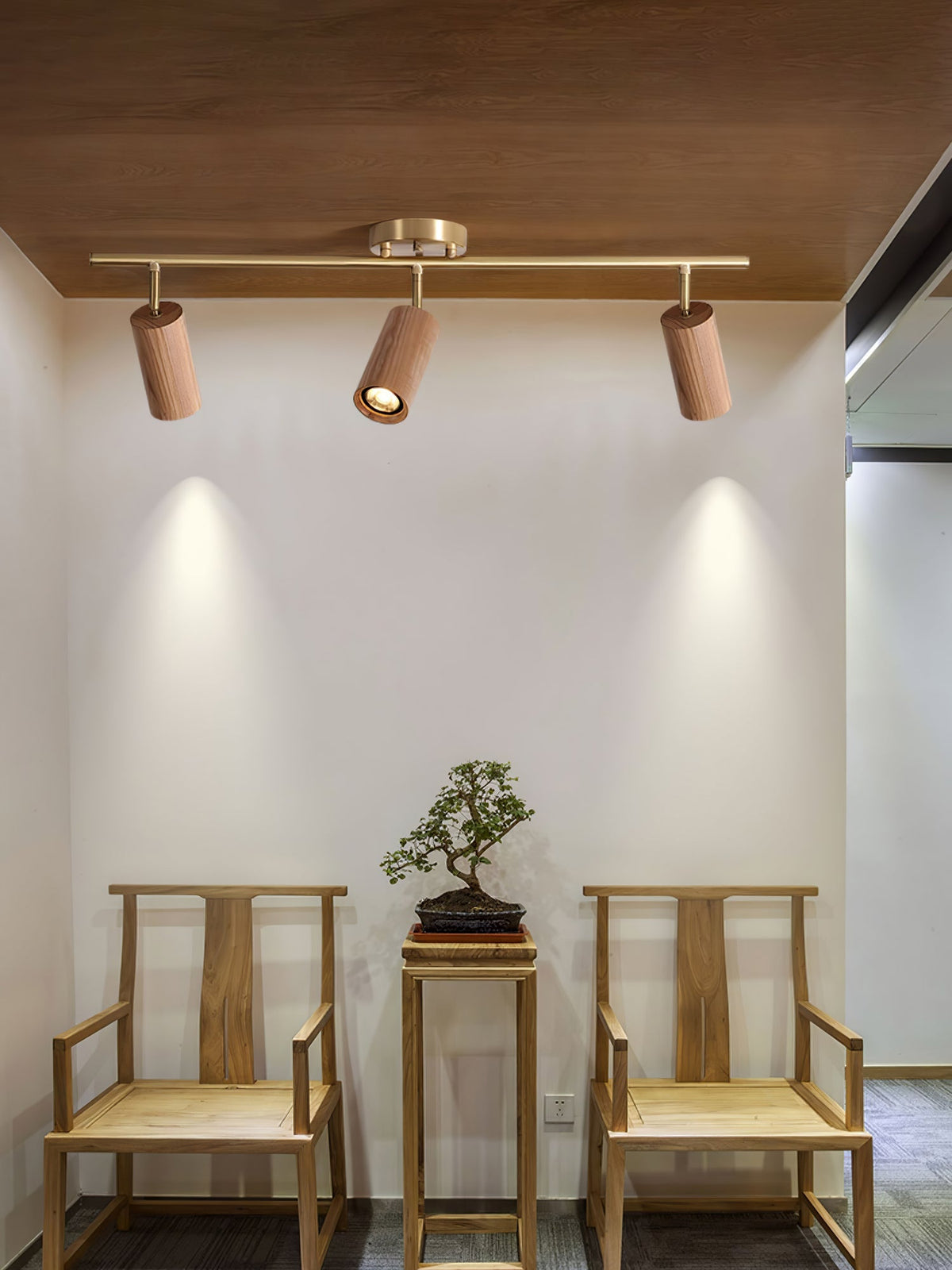 Xajo Wood Flush Mount Ceiling Light