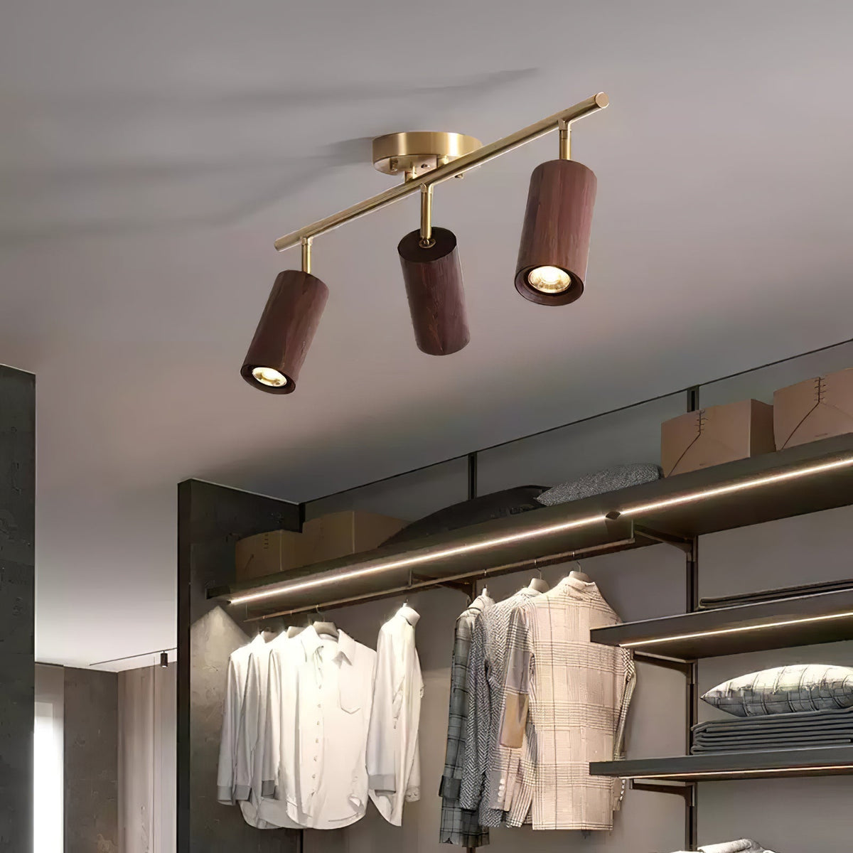 Xajo Wood Flush Mount Ceiling Light