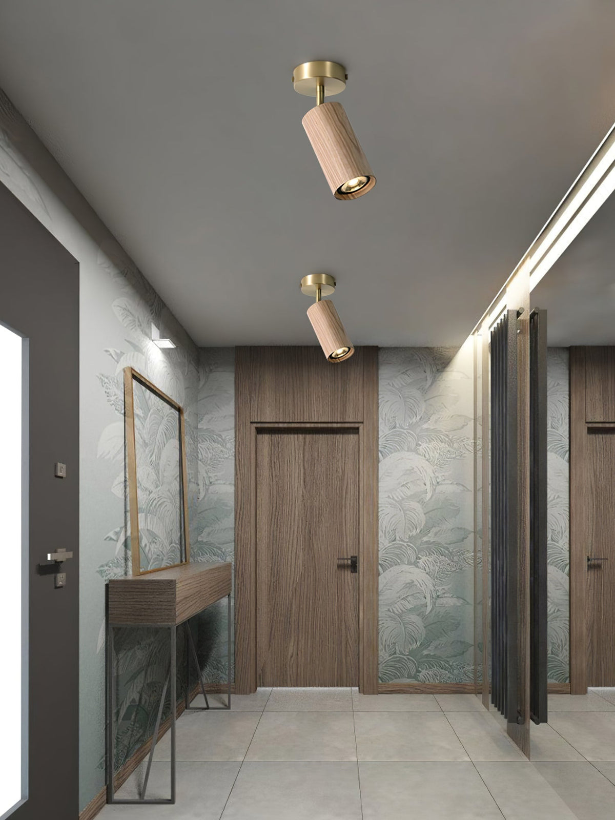 Xajo Wood Flush Mount Ceiling Light