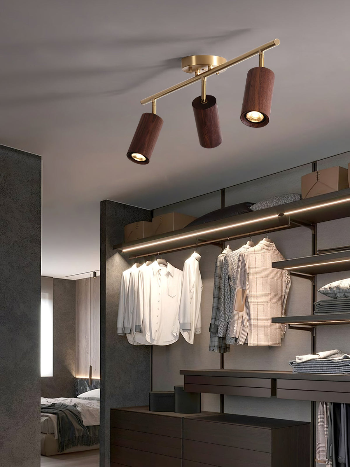 Xajo Wood Flush Mount Ceiling Light