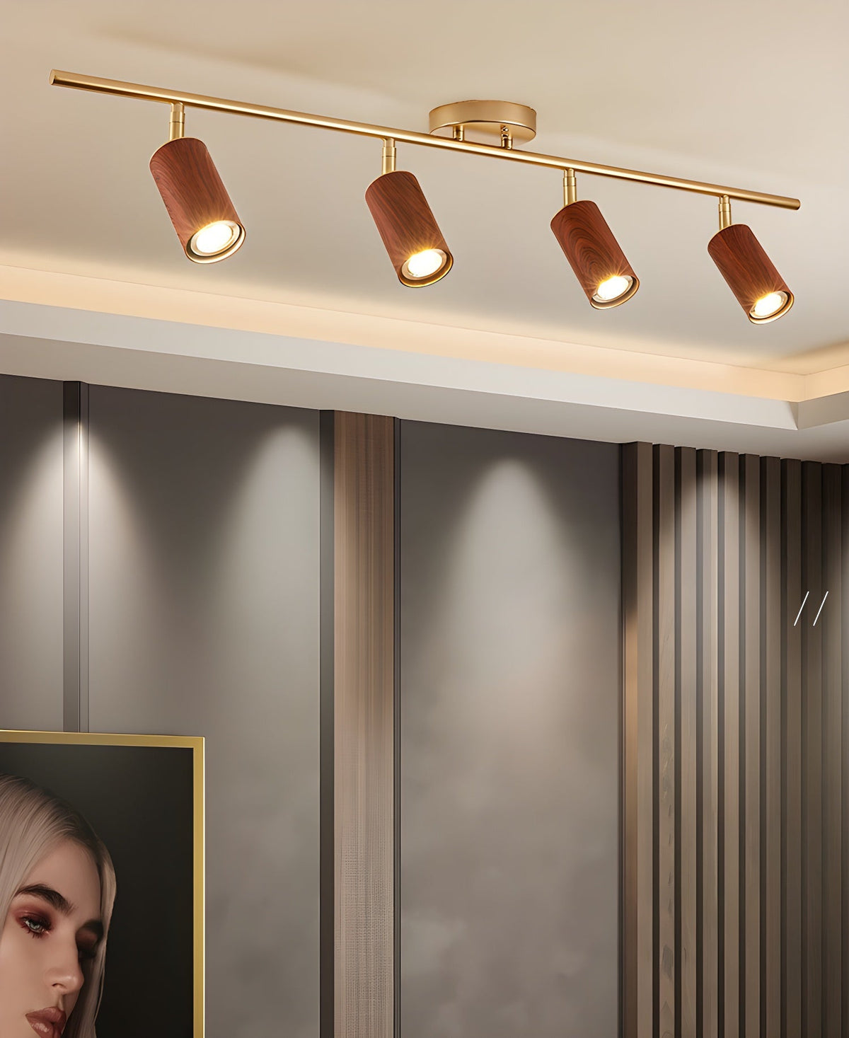 Xajo Wood Flush Mount Ceiling Light