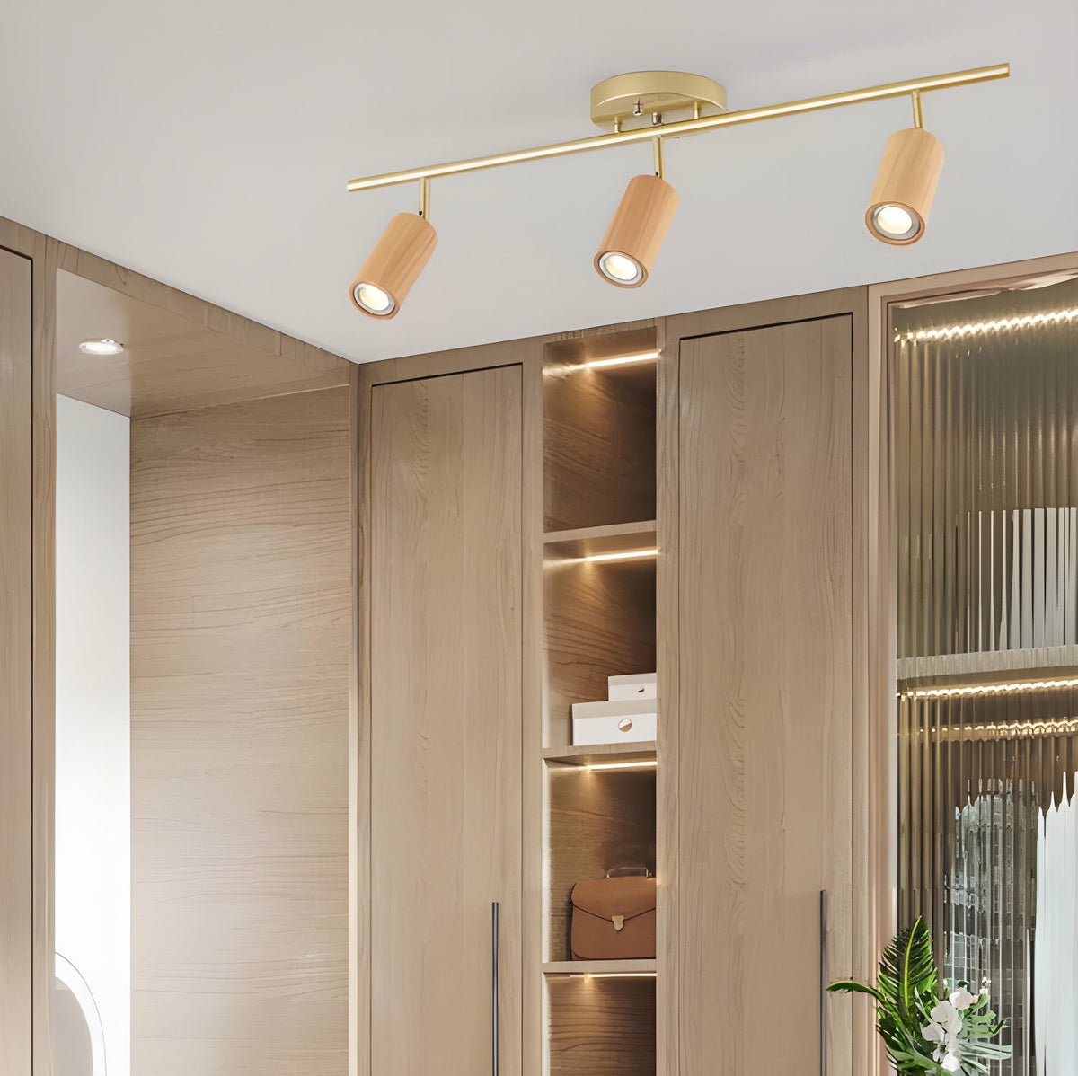 Xajo Wood Flush Mount Ceiling Light