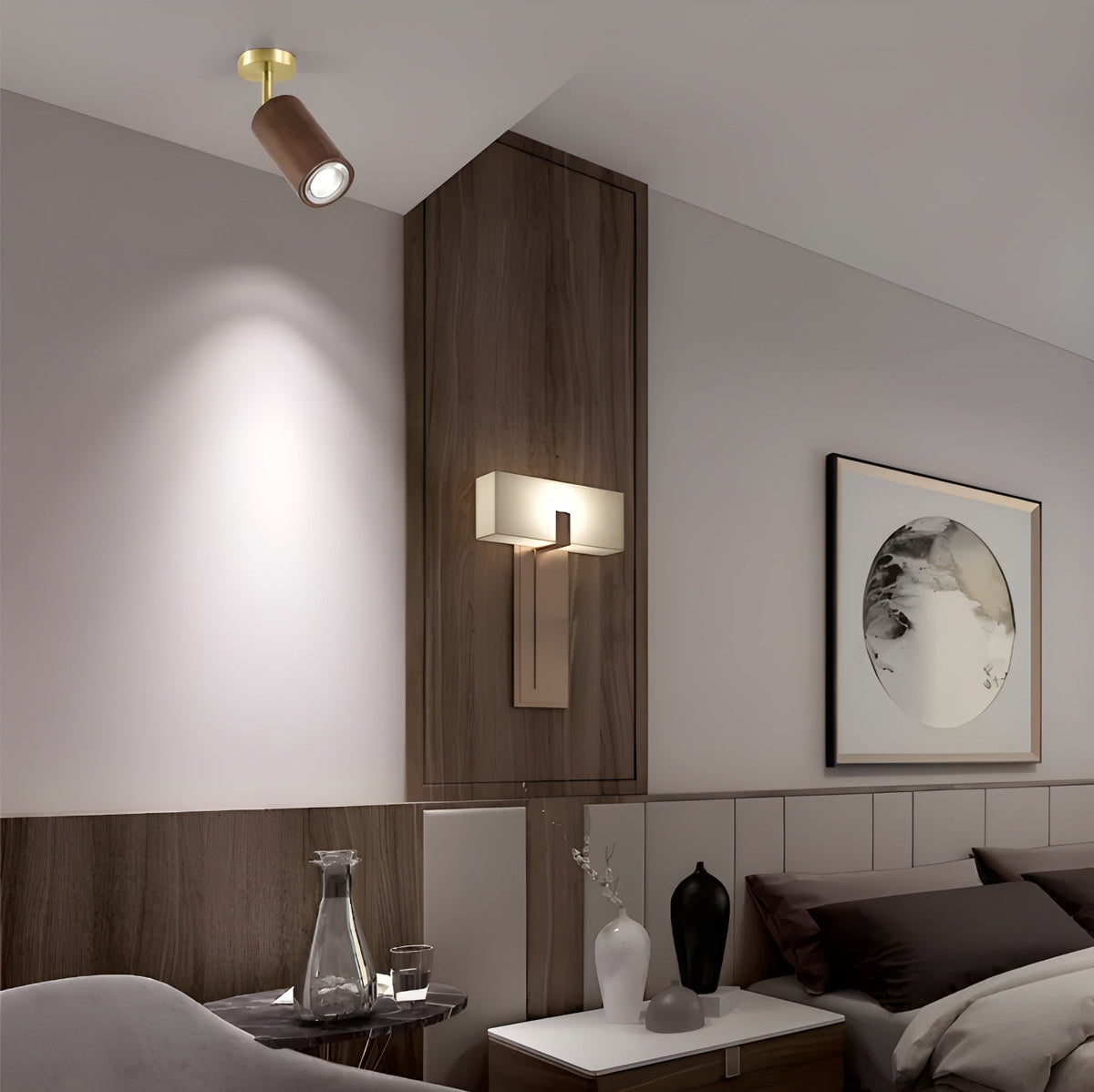 Xajo Wood Flush Mount Ceiling Light