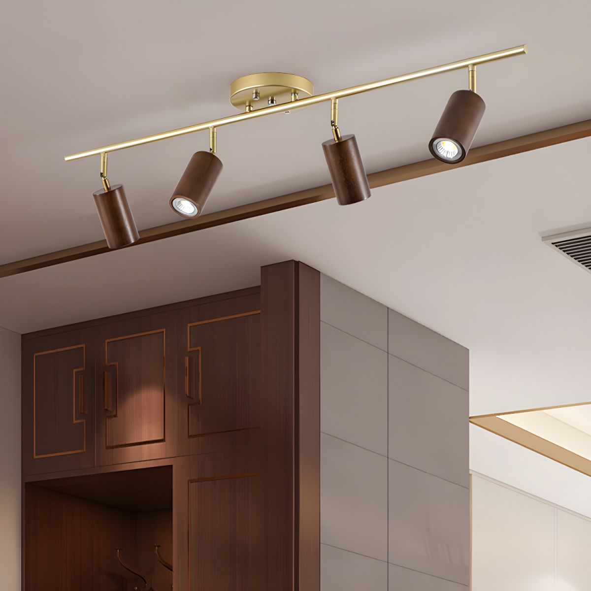 Xajo Wood Flush Mount Ceiling Light