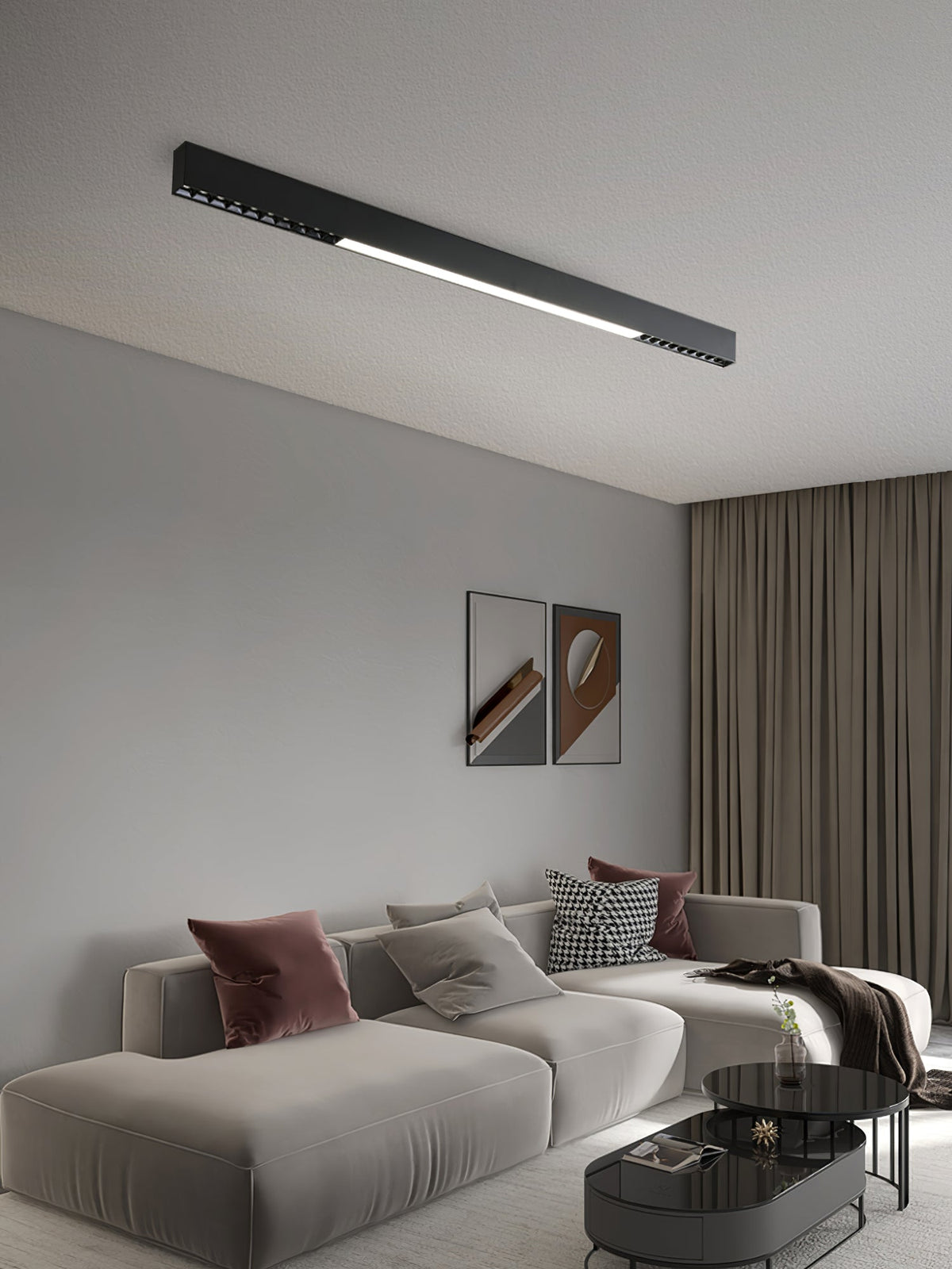 Line Modern Aluminum Floating Light