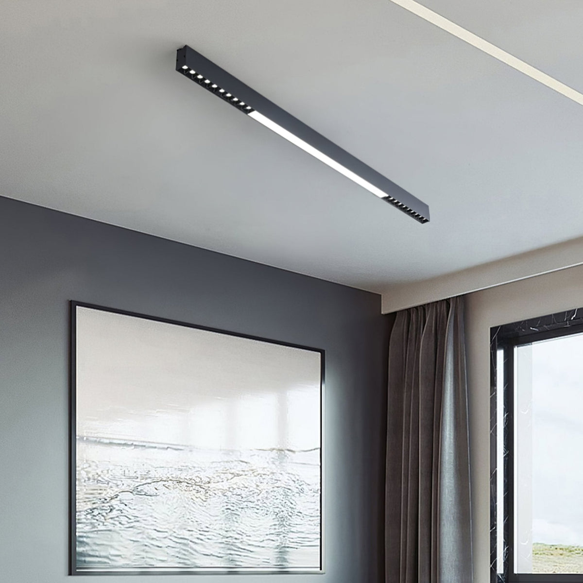Line Modern Aluminum Floating Light